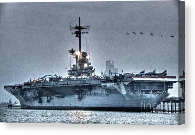 Navy Canvas Print featuring the photograph Blue Ghost by Ken Williams