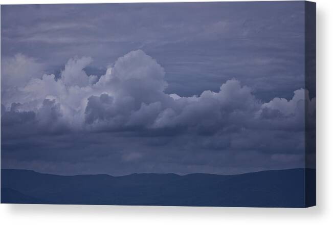 Storm Canvas Print featuring the photograph Blue Ridge Mountain Storm in Virginia by Teresa Mucha