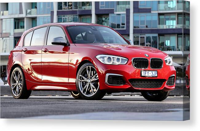 Bmw M140i Canvas Print featuring the digital art BMW M140i by Maye Loeser