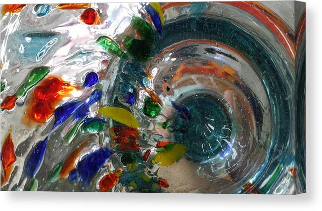 Abstract Art Abstract Realism Photography Closeup Hand Held Note3 Canvas Print featuring the digital art Bottoms Up series #7 by Scott S Baker