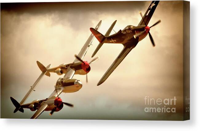 Aircraft Canvas Print featuring the photograph Brothers in Arms by Gus McCrea