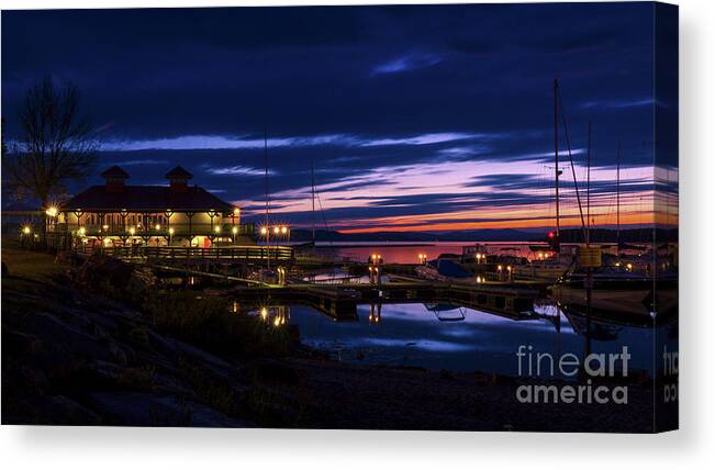 Vermont Canvas Print featuring the photograph Burlington Boat House by Scenic Vermont Photography