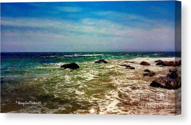 Photograph Canvas Print featuring the photograph By The Ocean by MaryLee Parker