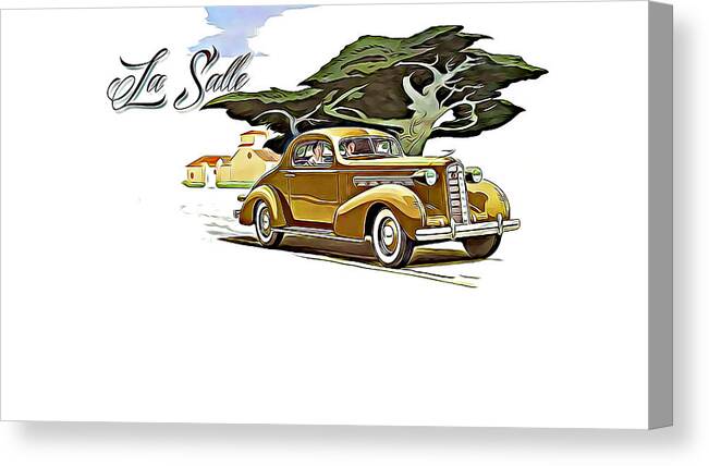 Cadillac Lasalle Canvas Print featuring the digital art Cadillac LaSalle by Lora Battle
