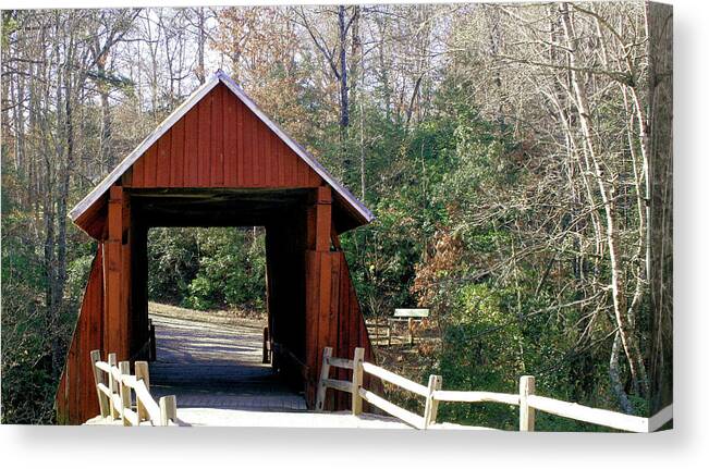 Greenville Canvas Print featuring the photograph Campbell's Covered Bridge 2 by Cathy Harper