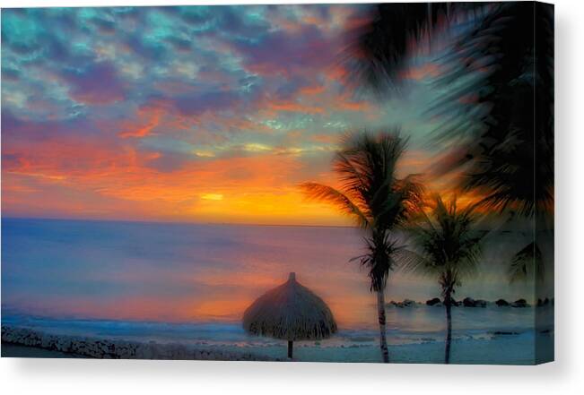 Sunset Canvas Print featuring the photograph Caribbean Dreams by Stephen Anderson