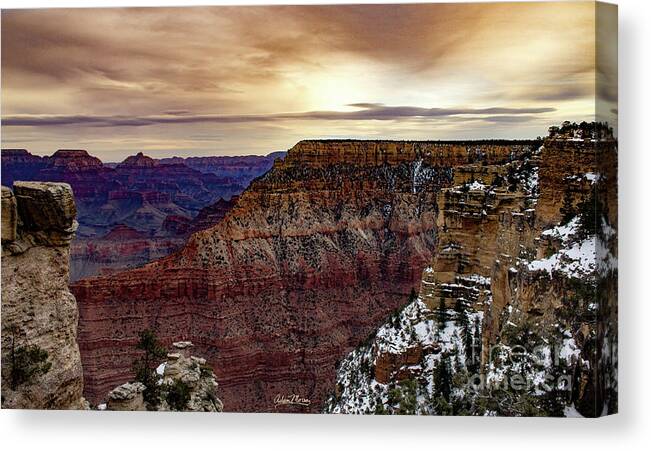 Grand Canyon Canvas Print featuring the photograph Changing of the Seasons by Adam Morsa