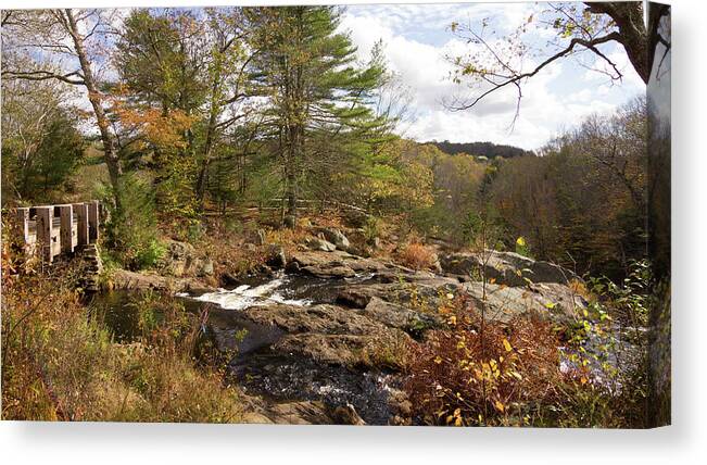 Chapman Falls Canvas Print featuring the photograph Chapman Falls by Kirkodd Photography Of New England