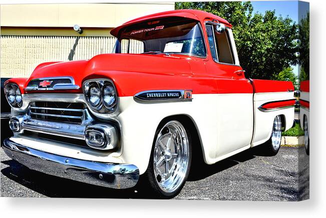 Truck Canvas Print featuring the photograph Chevy Apache Custom Hot Rod Truck by Amy McDaniel