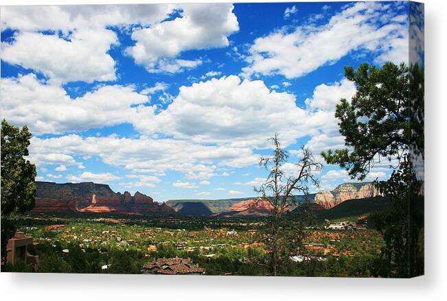 Sedona Canvas Print featuring the photograph Cloud Cruise by Gary Kaylor