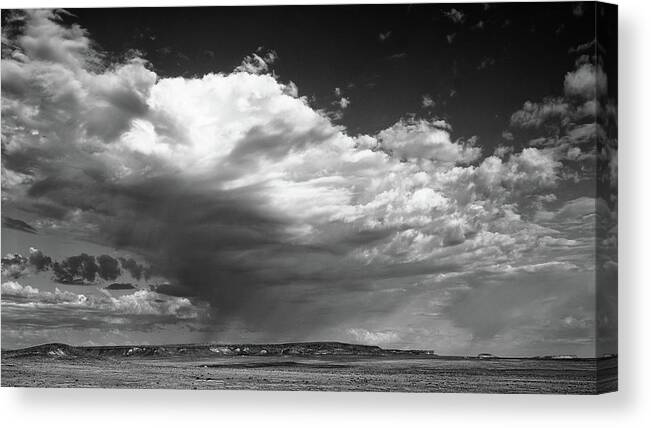 Clouds Canvas Print featuring the photograph Clouds along Indian Route 13 by Monte Stevens