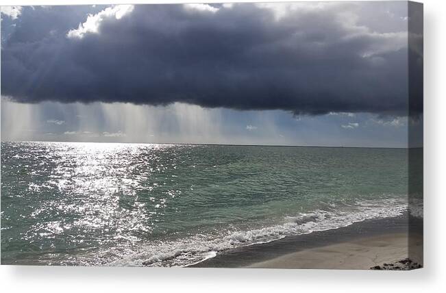 Florida Canvas Print featuring the photograph Clouds Gather Over Captiva by Florene Welebny