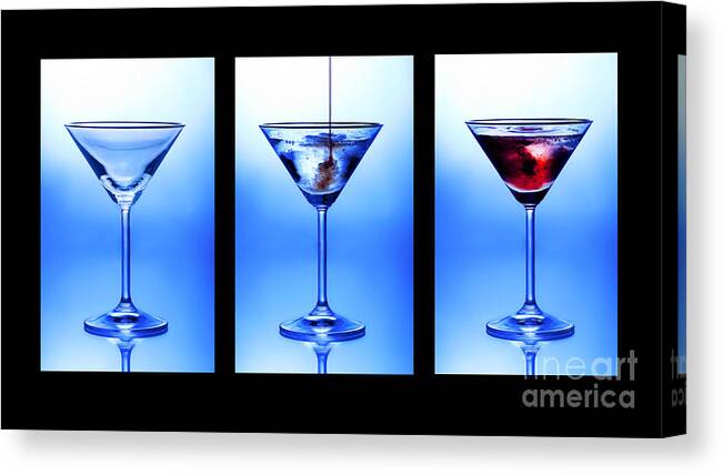 Alchoholic Canvas Print featuring the photograph Cocktail Triptych by Jane Rix