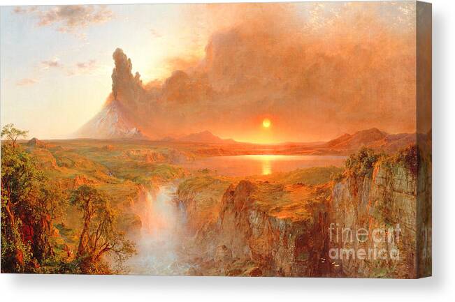 Cotopaxi Canvas Print featuring the painting Cotopaxi by Frederic Edwin Church