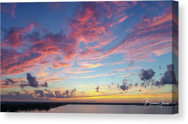  Canvas Print featuring the photograph Cotton Candy Sunset by Brian Jones