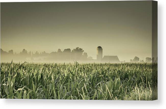 Canada Canvas Print featuring the photograph Country farm landscape by Nick Mares