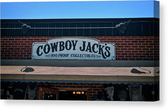 Jack Daniel's Canvas Print featuring the photograph Cowboy Jack's by George Taylor