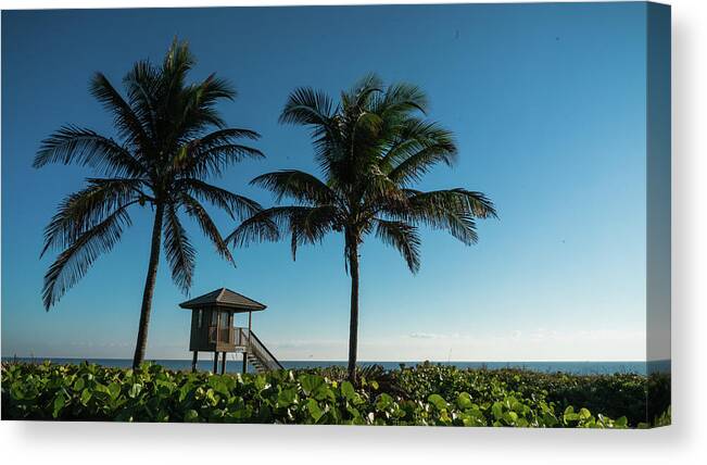 Florida Canvas Print featuring the photograph Crystal Clear Morning Delray Beach Florida by Lawrence S Richardson Jr