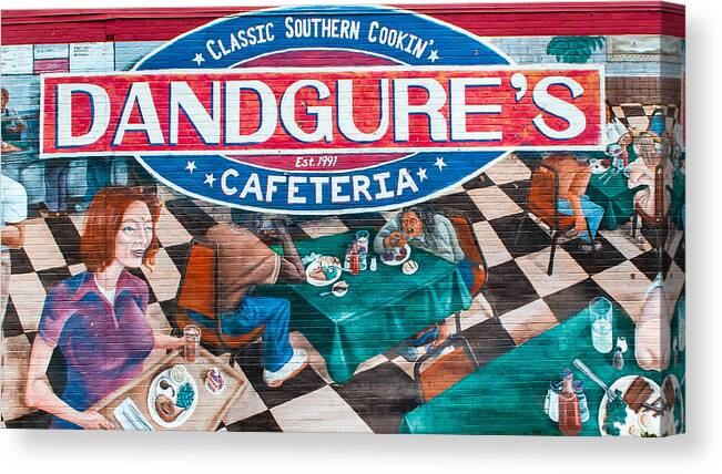 Dandgure's Canvas Print featuring the photograph Dandgure's Cafeteria by William Krumpelman