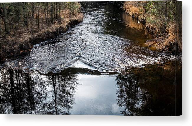 Fall Canvas Print featuring the photograph Dark Waters by Glenn DiPaola
