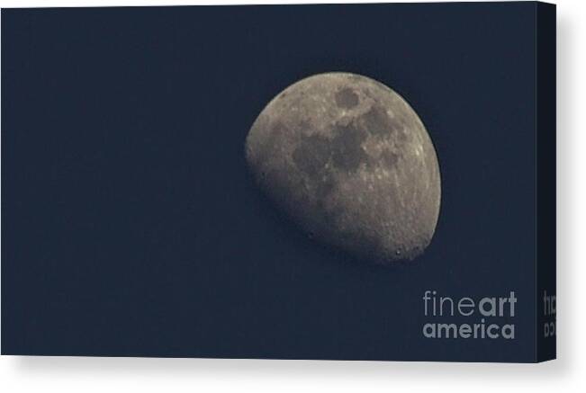 Moon Canvas Print featuring the photograph Day Moon by Ty Shults