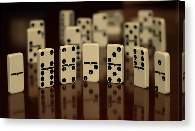 Dominos Canvas Print featuring the photograph Dominos by Cherie Duran