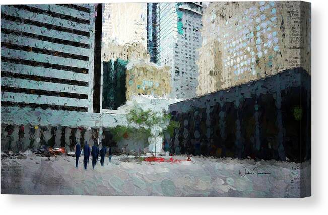 Toronto Canvas Print featuring the digital art Downtown by Nicky Jameson