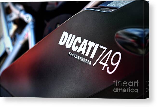 Ducati 749 Testastretta Canvas Print featuring the photograph Ducati Testastretta by Tim Gainey