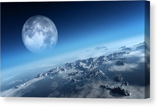 Earth Canvas Print featuring the photograph Earth icy ocean aerial view by Johan Swanepoel