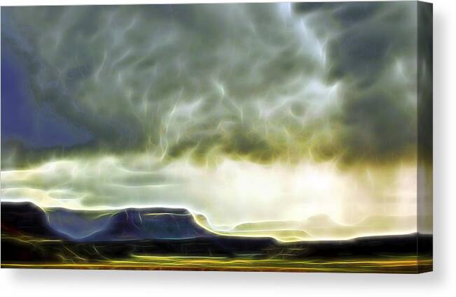 Nature Canvas Print featuring the digital art Edge Of A Storm by William Horden