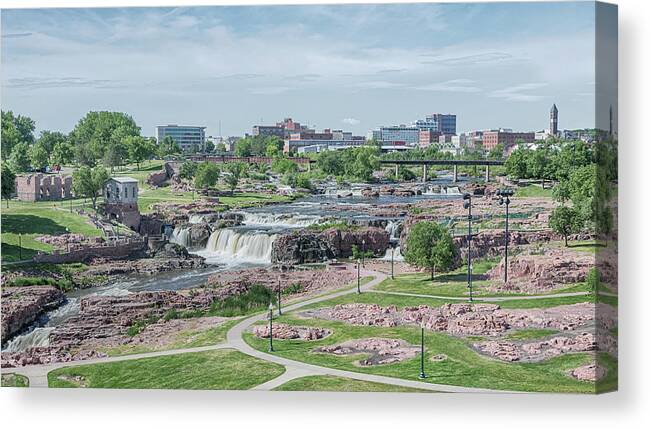 Waterfalls Canvas Print featuring the photograph Falls Park by Susan Rissi Tregoning