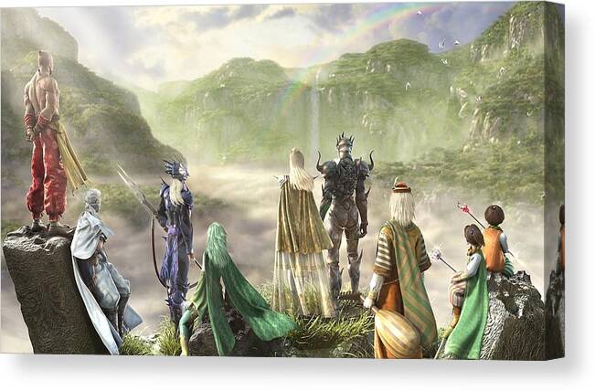 Final Fantasy Iv Canvas Print featuring the digital art Final Fantasy IV by Super Lovely