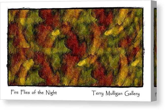 Fire Canvas Print featuring the digital art Fire Flies of the Night by Terry Mulligan