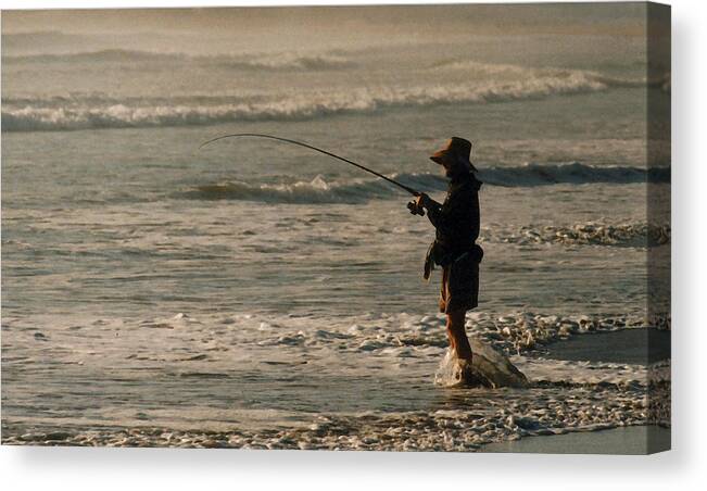 Fisherman Canvas Print featuring the photograph Fisherman by Steve Karol