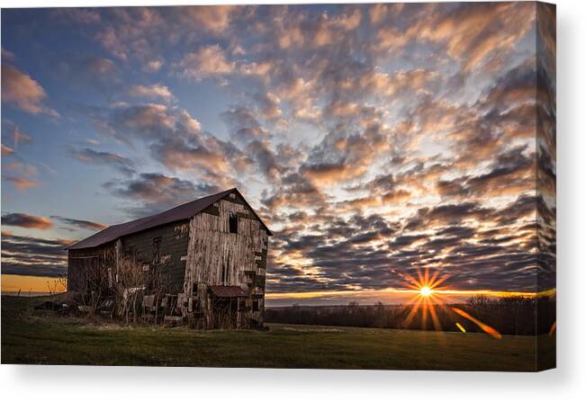 Landscape Canvas Print featuring the photograph Forgotten Dreams on Pickup Hill by Chris Bordeleau