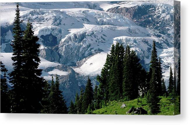  Canvas Print featuring the painting Glacier by Scott Nelson