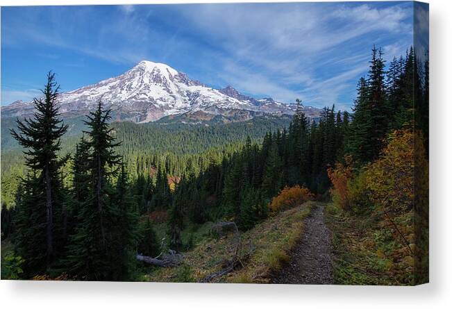 Hiking The Trail Canvas Print featuring the photograph Hiking the trail by Lynn Hopwood