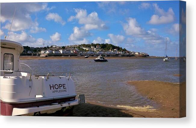 Hope Canvas Print featuring the photograph Hope Appledore Devon by Richard Brookes