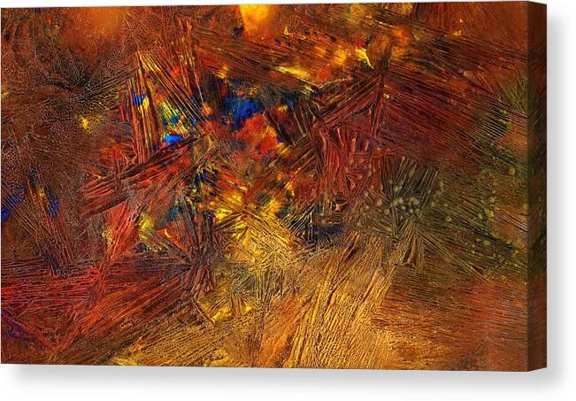 Frozen Canvas Print featuring the mixed media Icy abstract 11 by Sami Tiainen