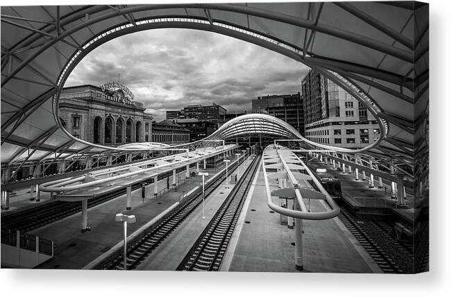 Denver Canvas Print featuring the photograph In Transit by Josh Eral