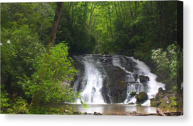 Art Prints Canvas Print featuring the photograph Indian Creek Falls by Nunweiler Photography