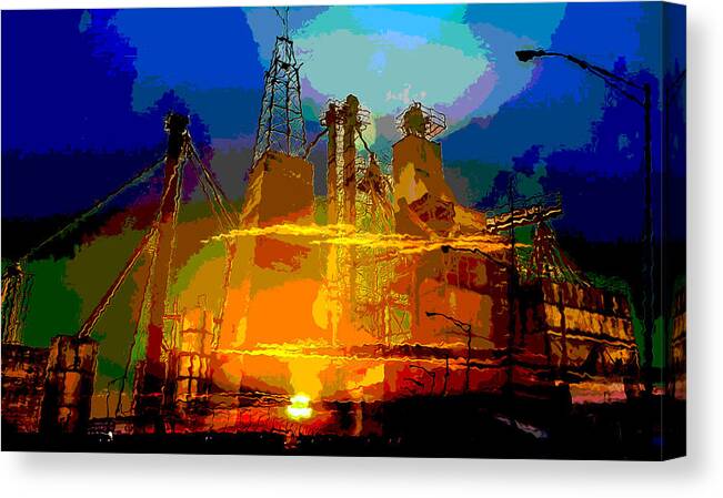 Industry Canvas Print featuring the photograph Industrial Mirage by Artsy Gypsy