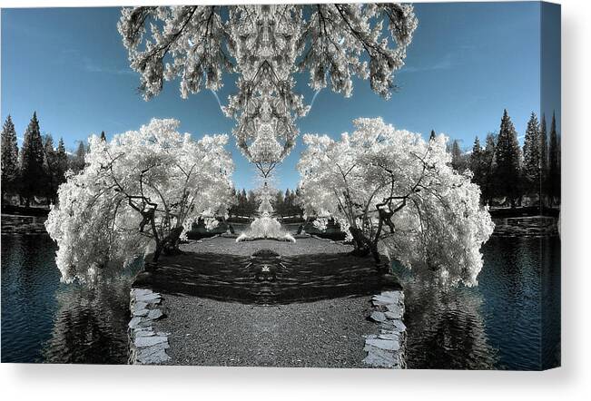 Island Pathway Canvas Print featuring the photograph Island Pathway by Wes and Dotty Weber