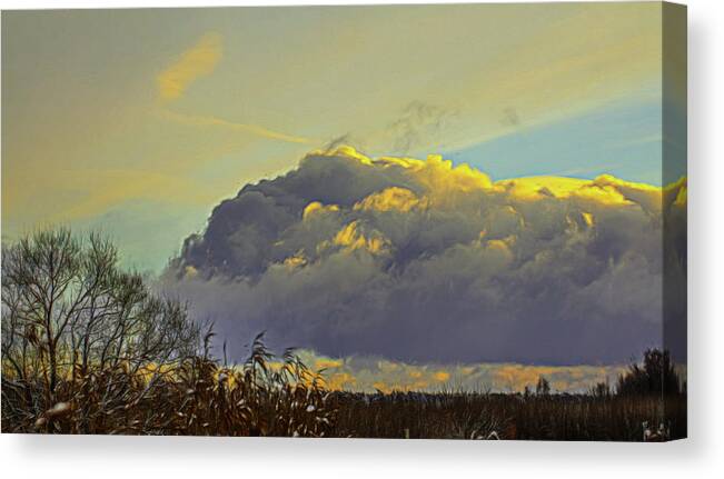 Cloud Canvas Print featuring the photograph January 21, 2016 #e8 by Leif Sohlman