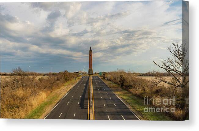 Jones Beach Canvas Print featuring the photograph Jones Beach Water Tower by Sean Mills