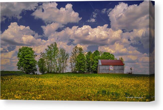 Kentucky Landscape Canvas Print featuring the photograph Kentucky Quilt Barn by Wendell Thompson