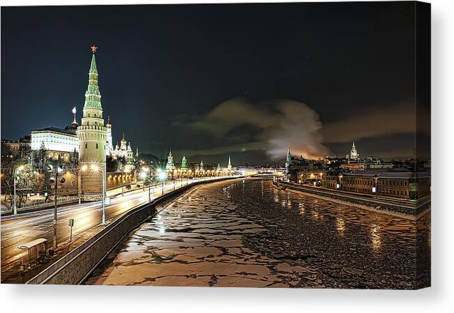 Kremlin Canvas Print featuring the photograph Kremlin #1 by Gouzel -