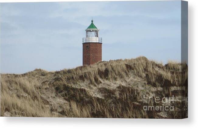 Lighthouse On Sylt Canvas Print featuring the photograph Lighthouse on Sylt 2 by Heidi Sieber