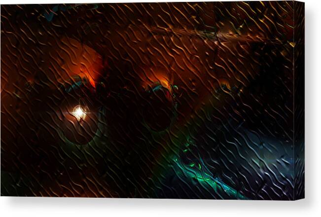  Canvas Print featuring the digital art Listening To The Rain by Phil Sadler