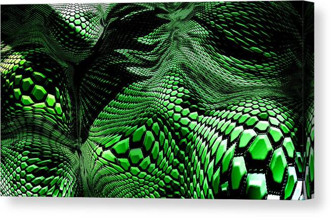Digital Art Canvas Print featuring the digital art Dragon Skin by Belinda Cox